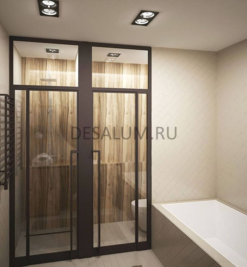 Стеклянные двери для ванной комнаты desalum