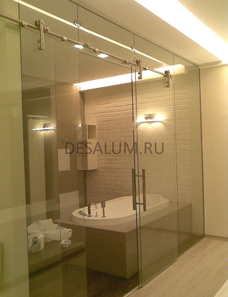 Стеклянные двери для ванной комнаты desalum