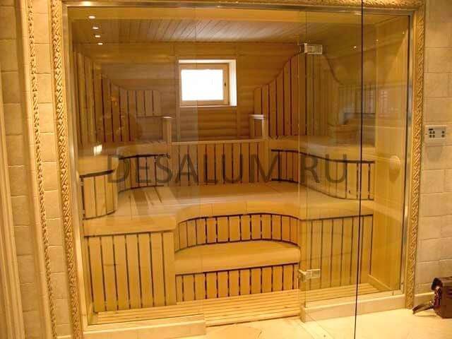 Стеклянные двери для бани и сауны desalum